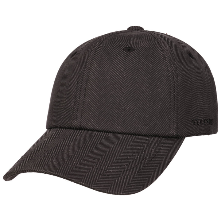 Stetson Herringbone Baseball Cap Grey