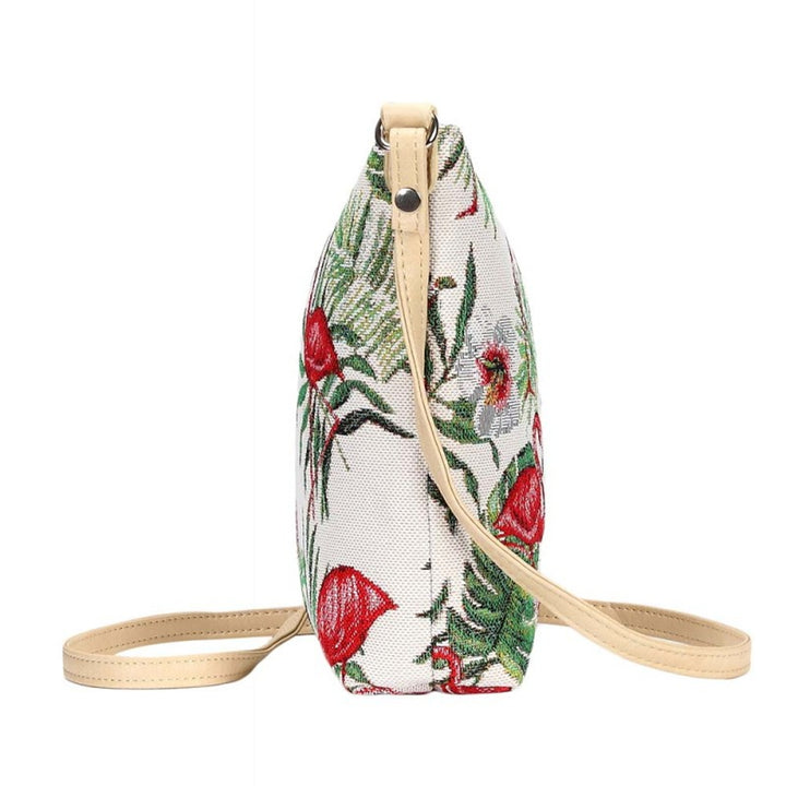 Flamingo Signare Tapestry Style Crossbody Handbag Sling