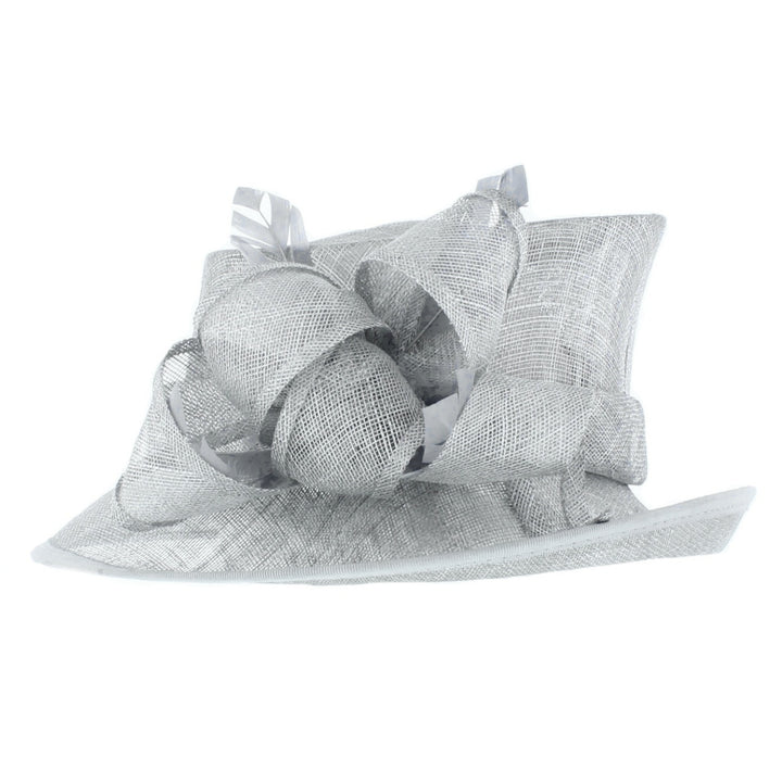 Silver Small Brim Victoria Sinamay Hat, from Elegance by Boardmans