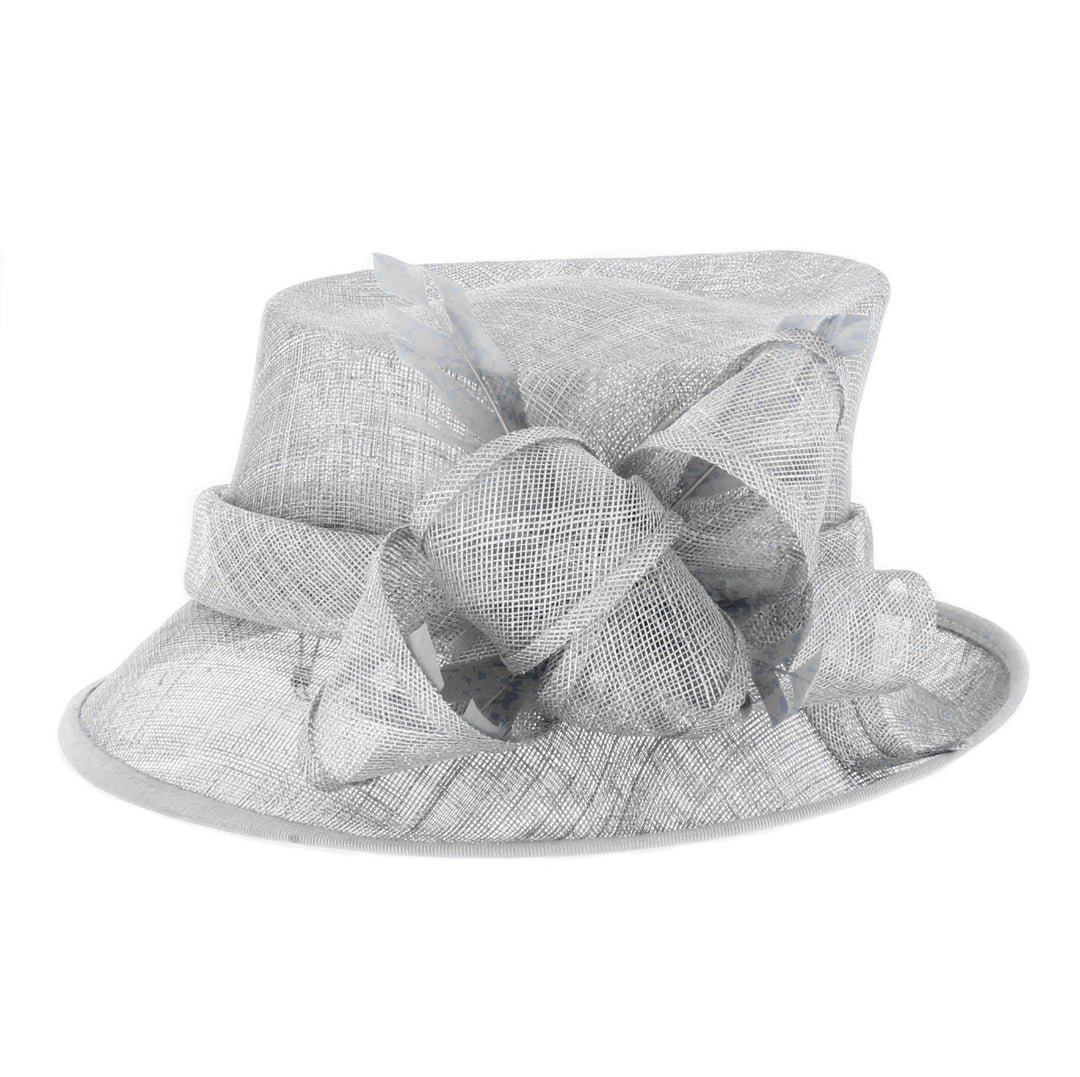 Silver Small Brim Victoria Sinamay Hat, from Elegance by Boardmans