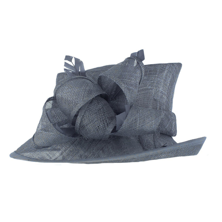 Grey Small Brim Victoria Sinamay Hat, from Elegance by Boardmans