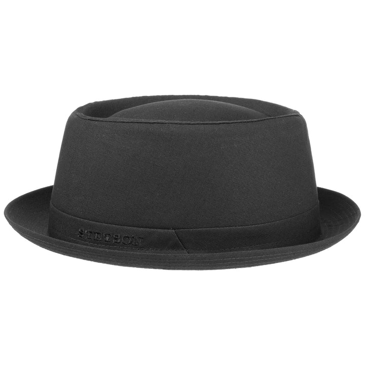 Stetson Athens Cotton Pork Pie Hat In Black