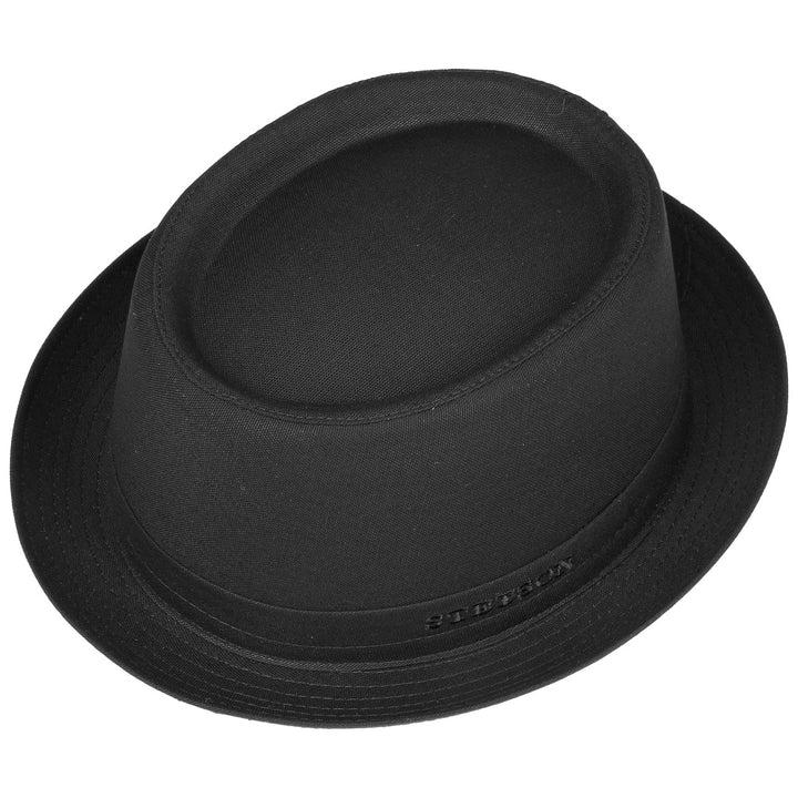 Stetson Athens Cotton Pork Pie Hat In Black