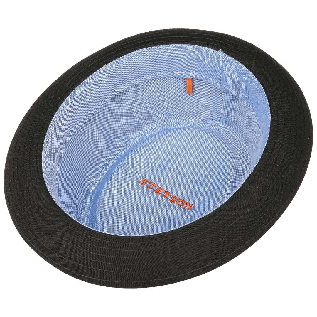 Stetson Athens Cotton Pork Pie Hat In Black