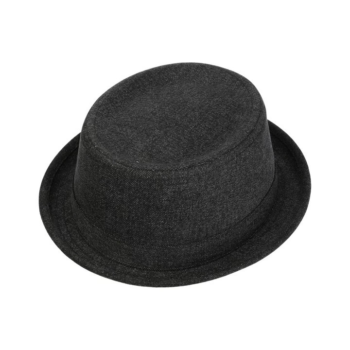 Stetson Denim Pork Pie Hat In Black