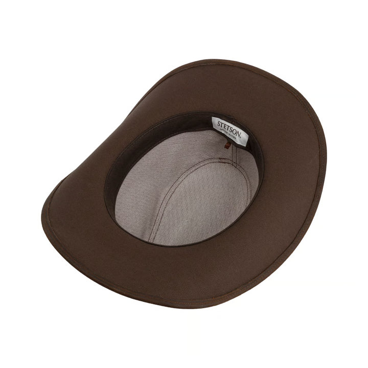 Stetson Calf Split Western Leather Hat Brown