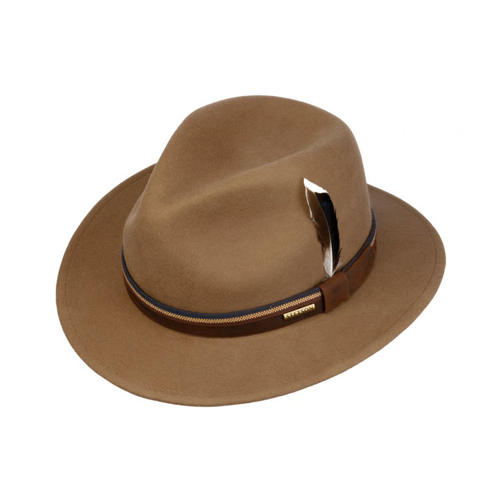 Stetson Cooperton Traveller Wool Hat Light Brown