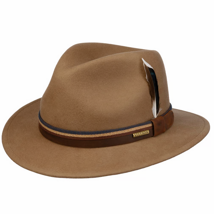 Stetson Cooperton Traveller Wool Hat Light Brown