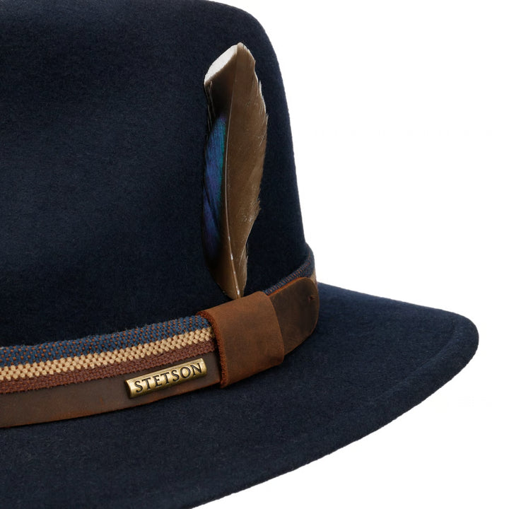 Stetson Cooperton Traveller Wool Hat Navy