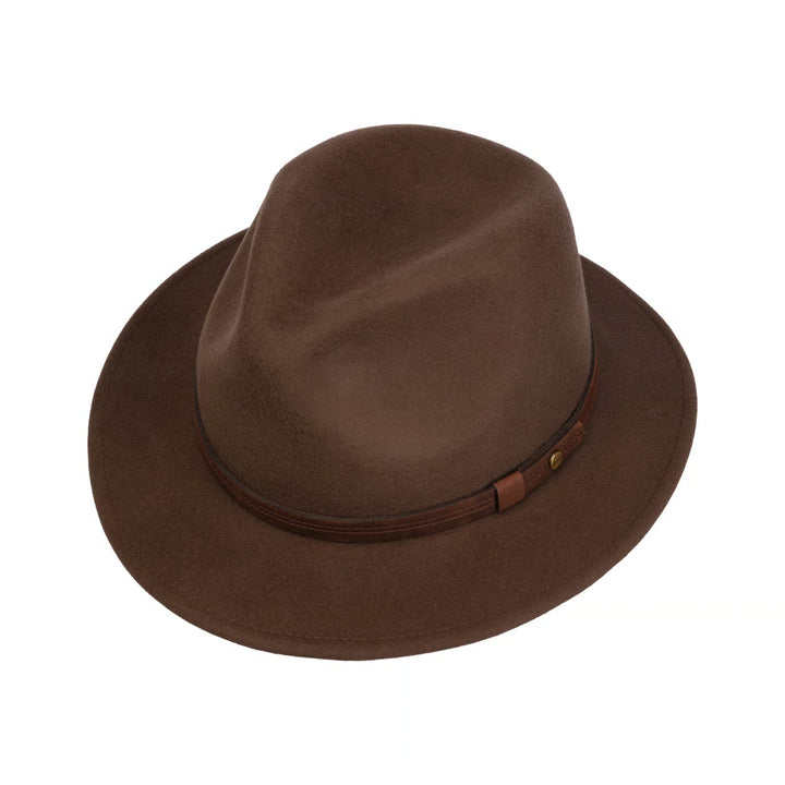 Stetson Dest Traveller Wool Hat with Ear Flaps in Brown