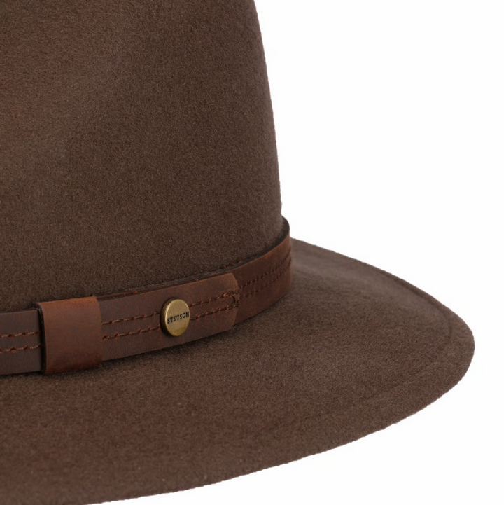 Stetson Dest Traveller Wool Hat with Ear Flaps in Brown