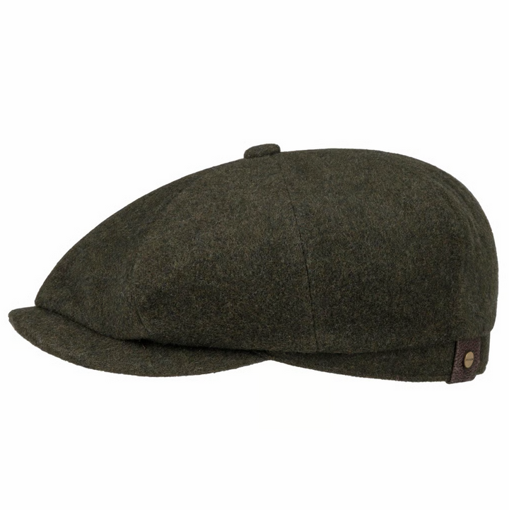 Stetson Wool Hatteras Noir Bakerboy Cap Moss