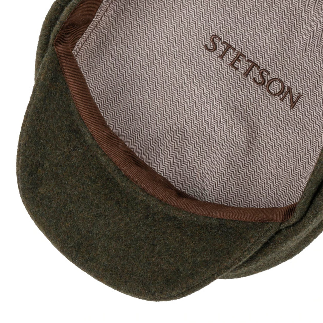 Stetson Wool Hatteras Noir Bakerboy Cap Moss