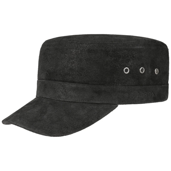 Stetson Raymore Pigskin Army Cap in Black