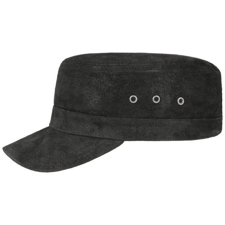 Stetson Raymore Pigskin Army Cap in Black