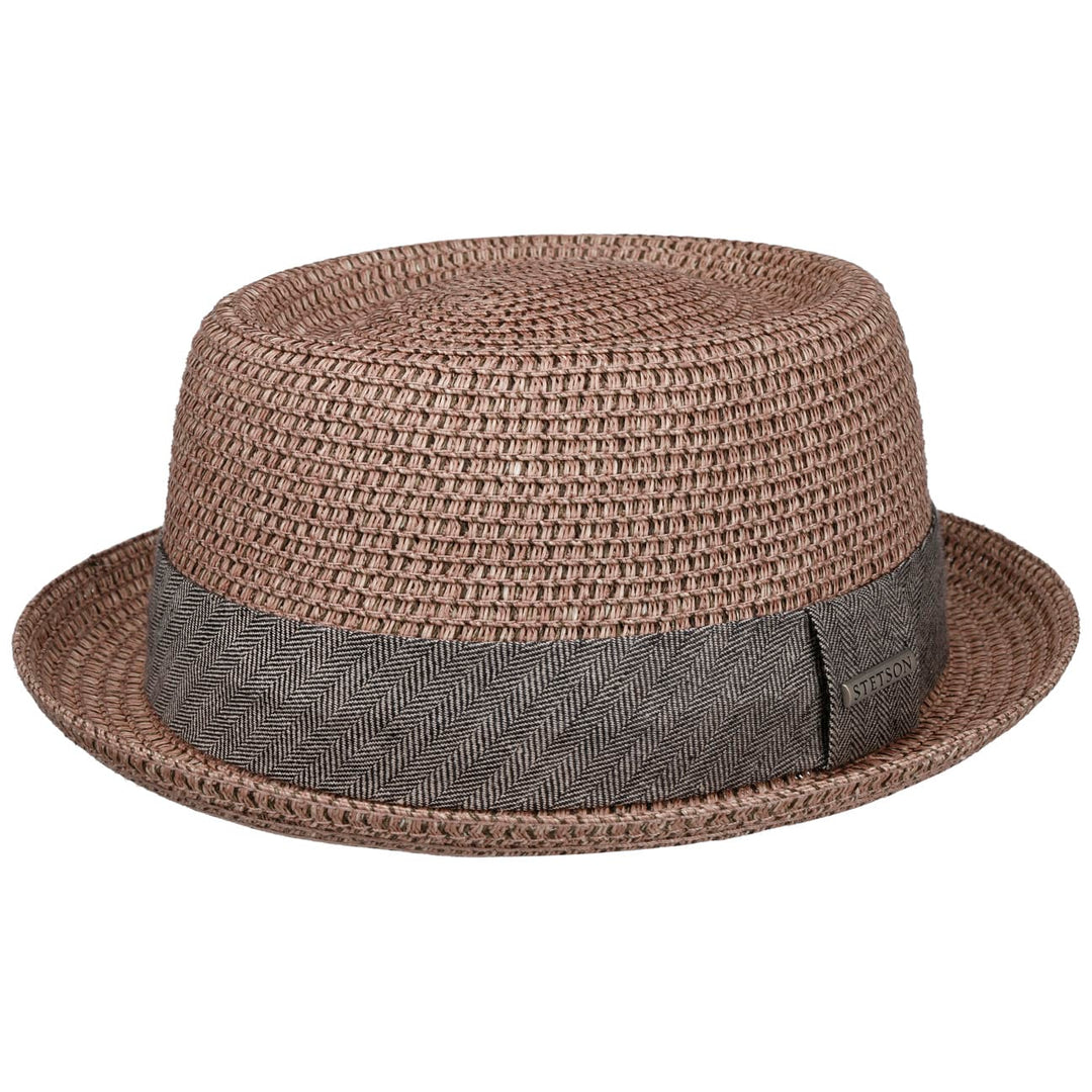 Stetson Robstown Straw Toyo Pork Pie Hat Oldrose