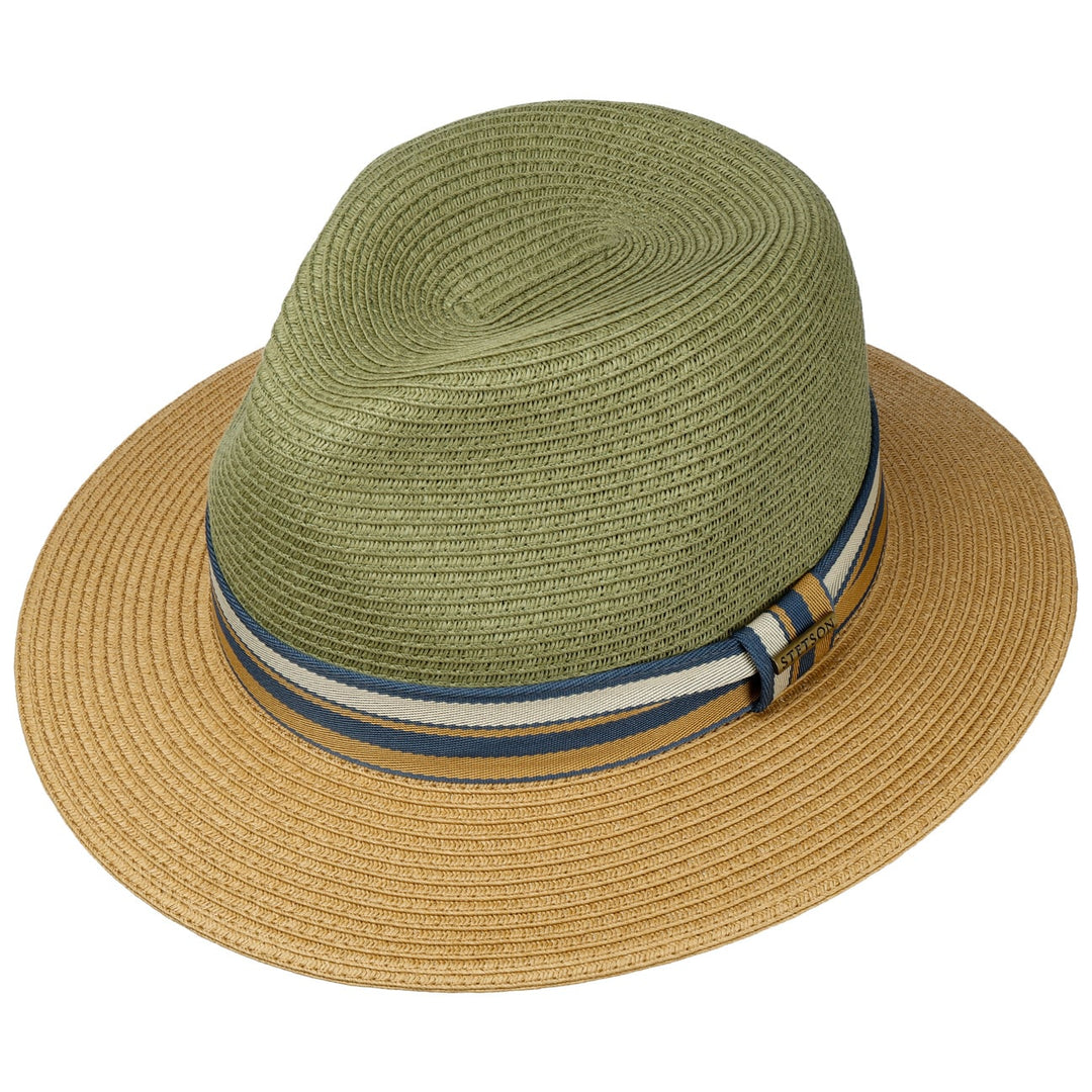 Stetson Romaro Toyo Straw Traveller Summer Fedora Hat Moss
