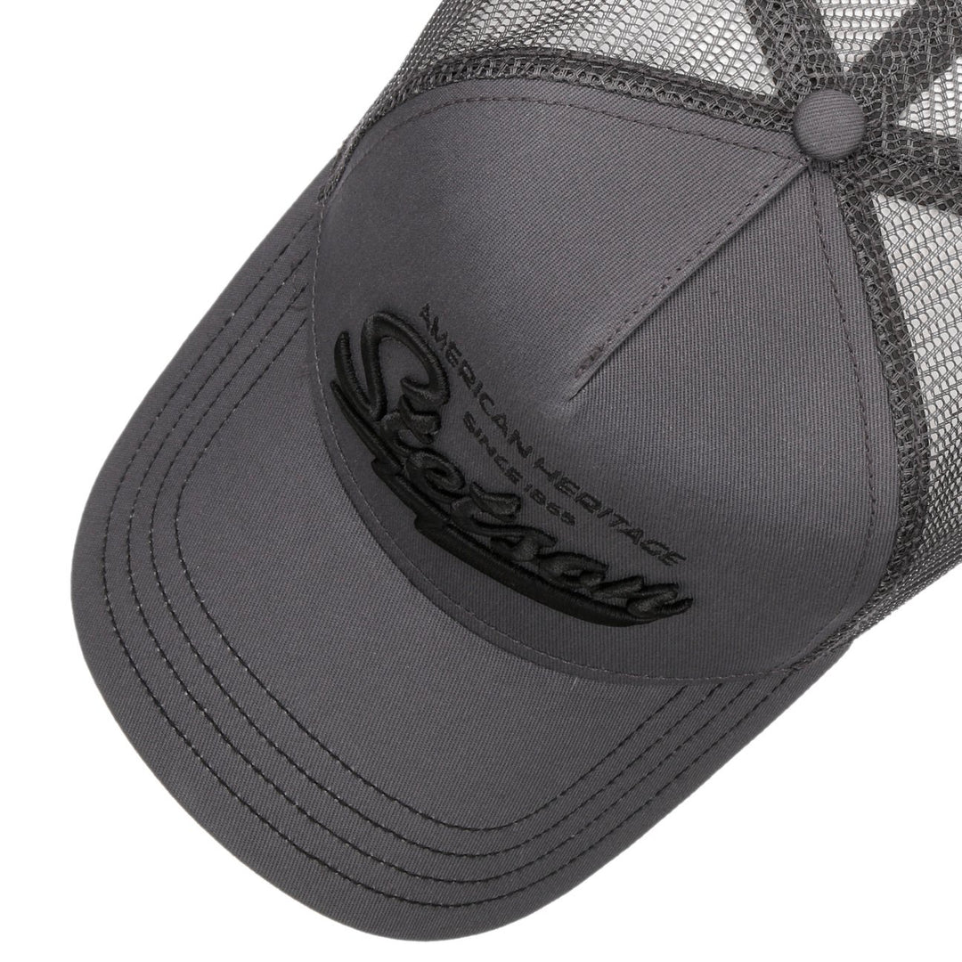 Stetson American Heritage Grey Baseball Trucker Cap Adjustable Snapback