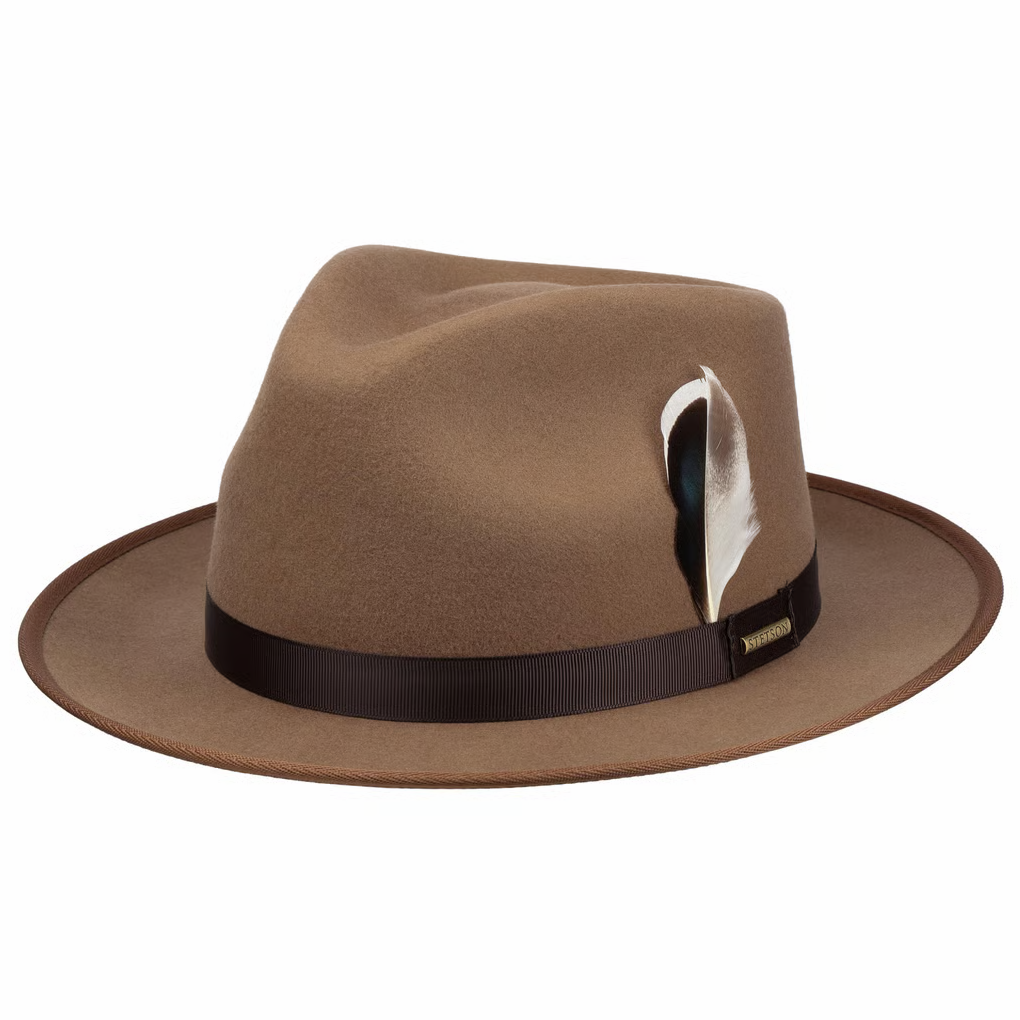 Stetson Stenbrick Fedora Wool Hat Light Brown