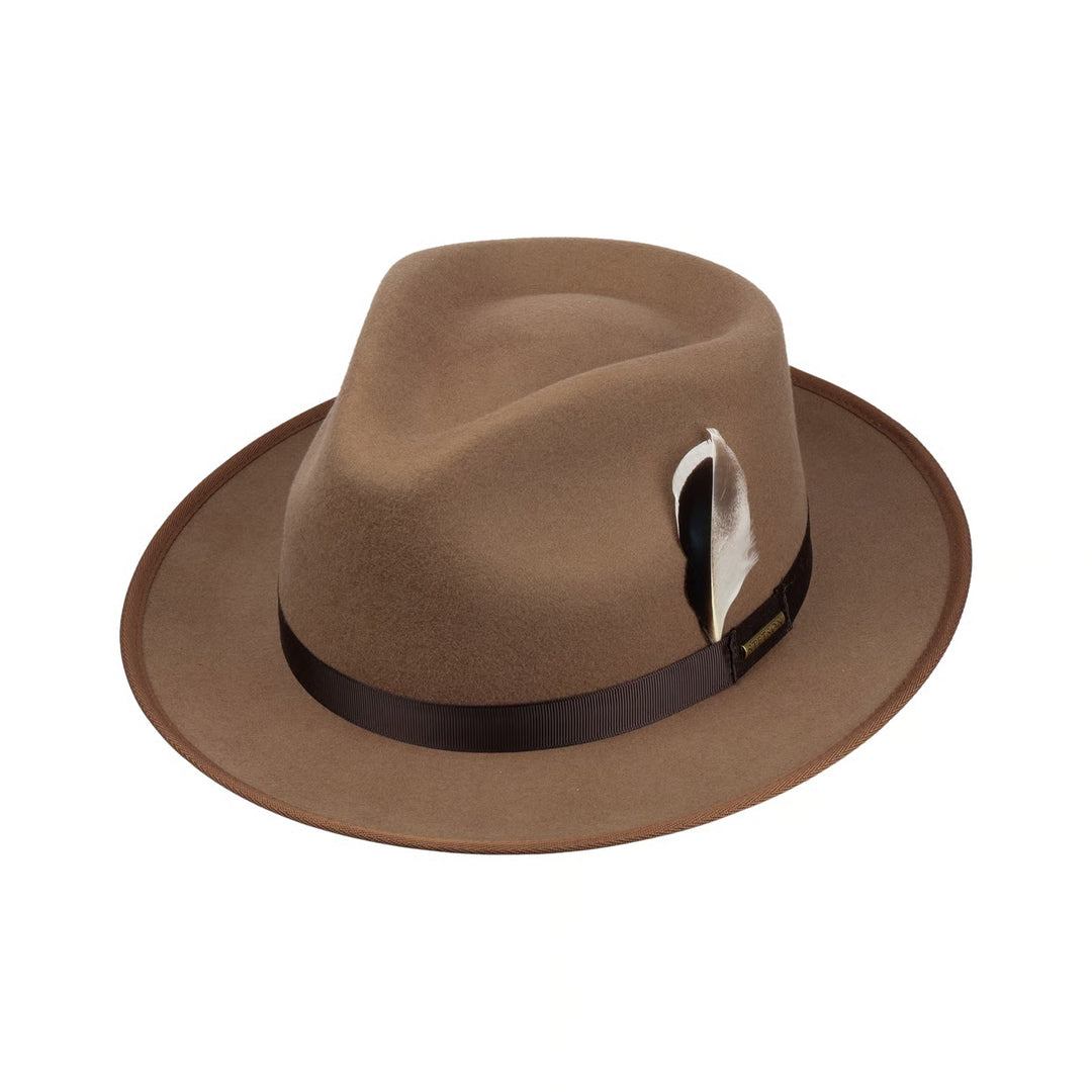 Stetson Stenbrick Fedora Wool Hat Light Brown