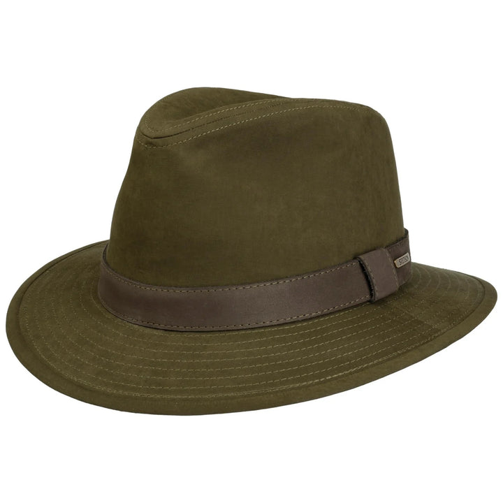 Stetson Traveller Cloth Hat in Olive