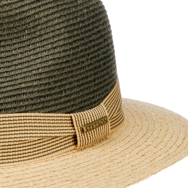 Stetson Two-Tone Toyo Raffia Fedora Hat