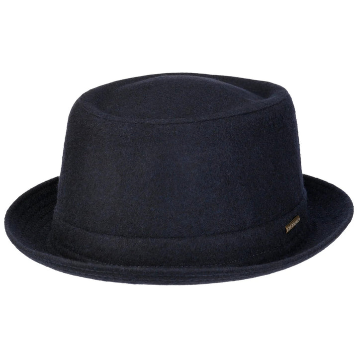 Stetson Wool Pork Pie Hat In Navy