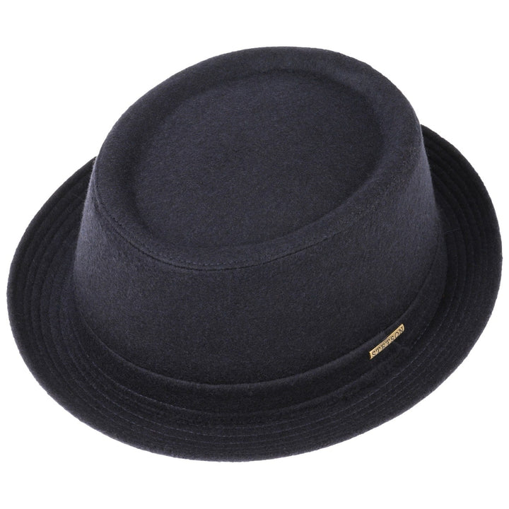 Stetson Wool Pork Pie Hat In Navy