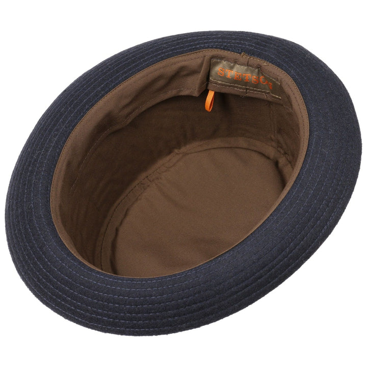 Stetson Wool Pork Pie Hat In Navy