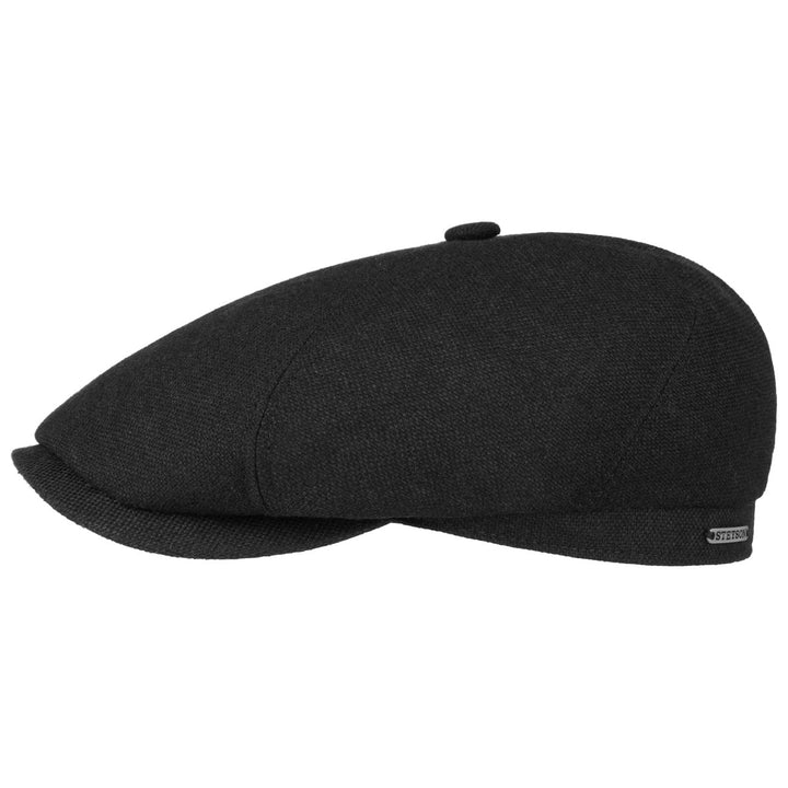 Stetson Brooklin Wool Cashmere Flat Cap Black