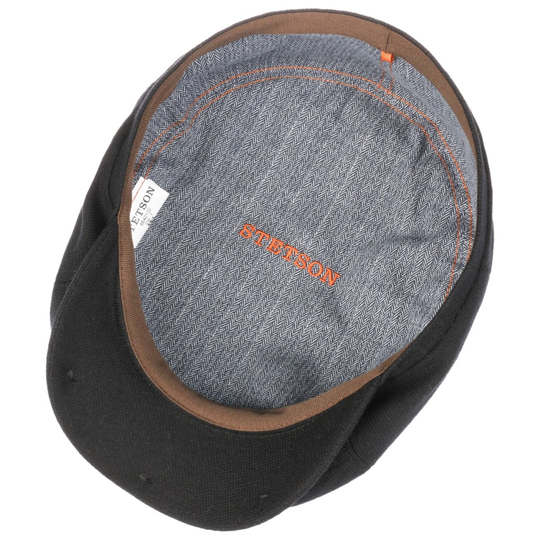 Stetson Brooklin Wool Cashmere Flat Cap Black