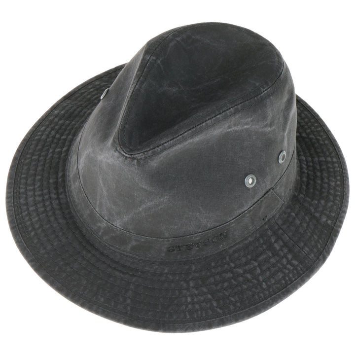 Stetson Organic Cotton Traveller Safari Hat in Faded Black