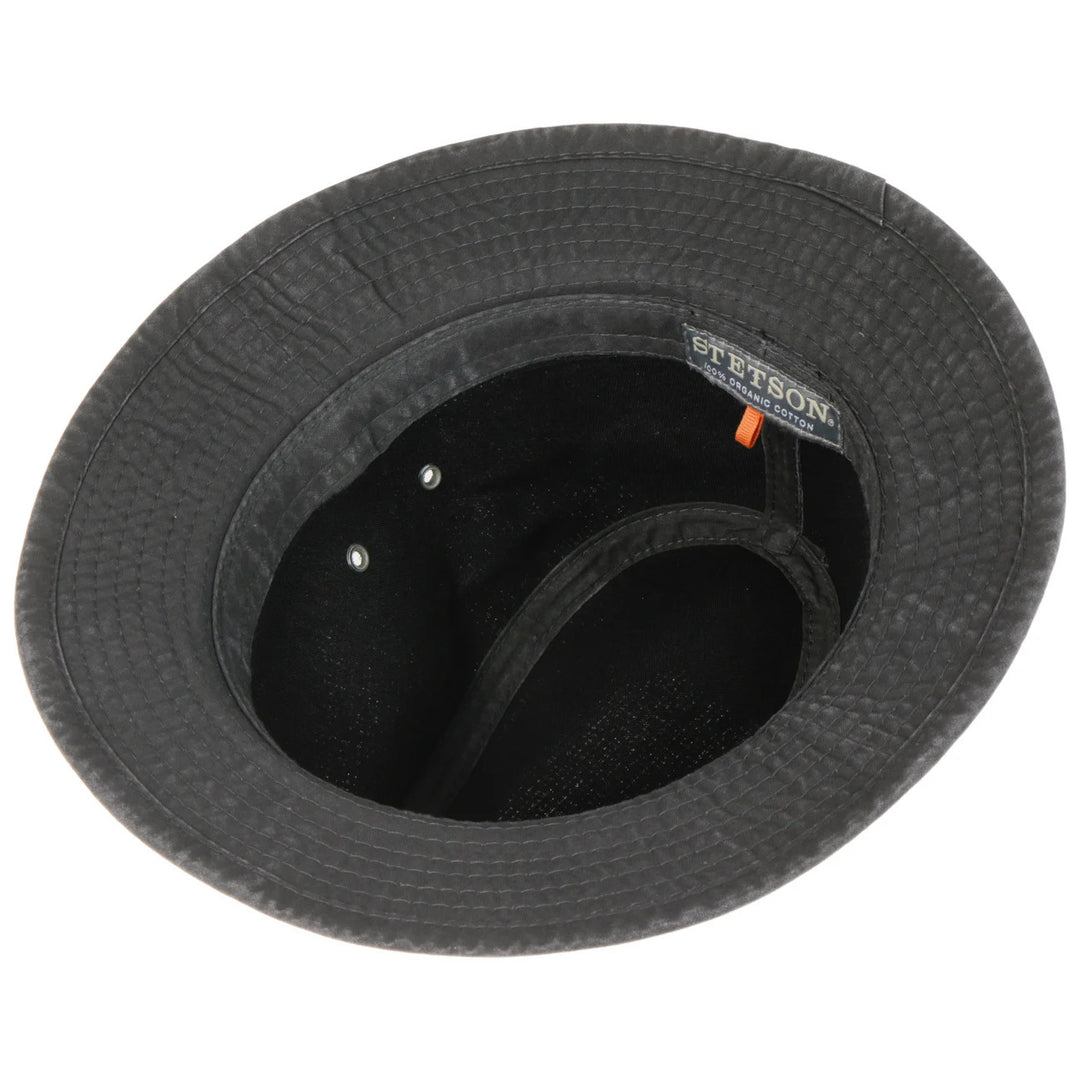 Stetson Organic Cotton Traveller Safari Hat in Faded Black