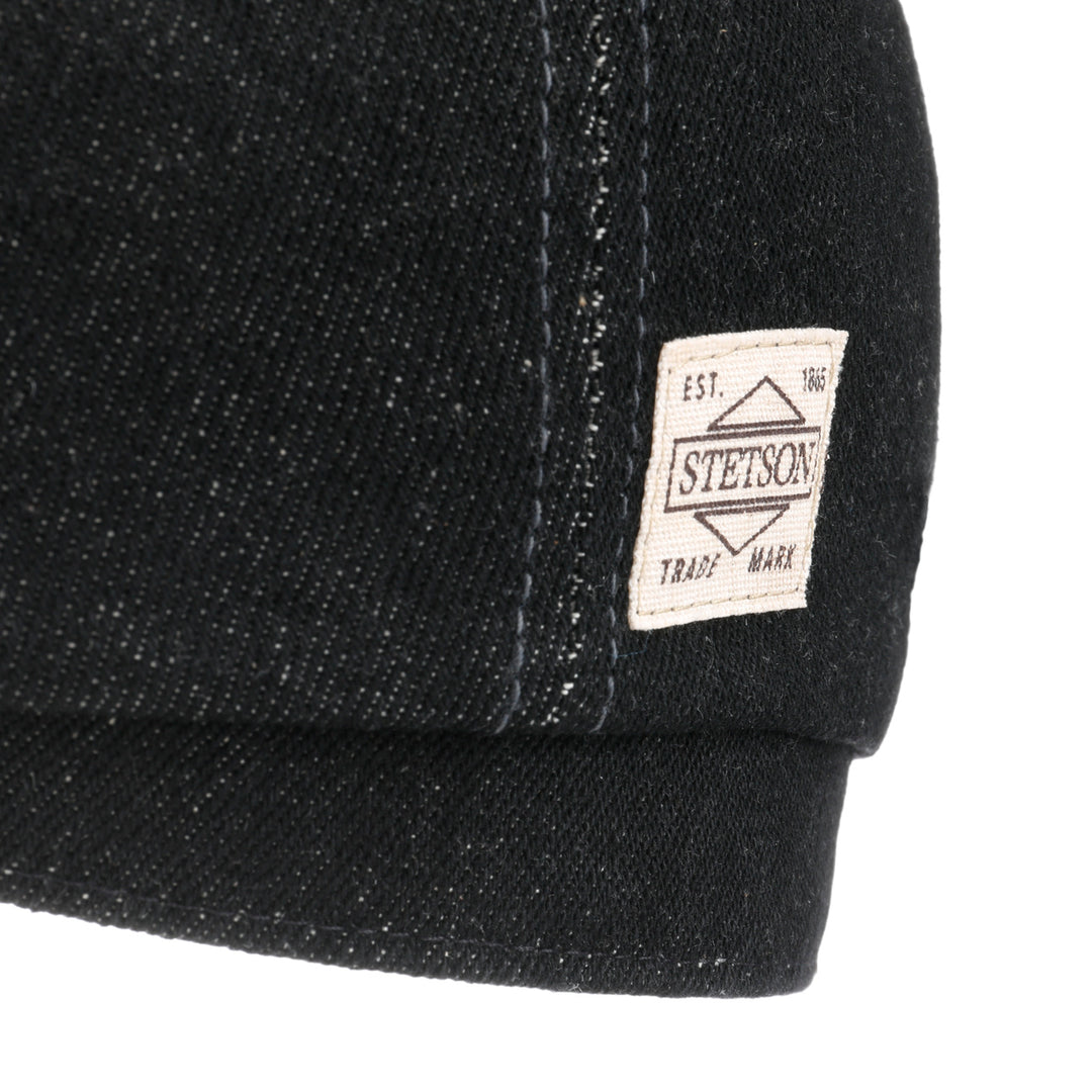Stetson Robust Denim Hatteras Bakerboy Cap Black