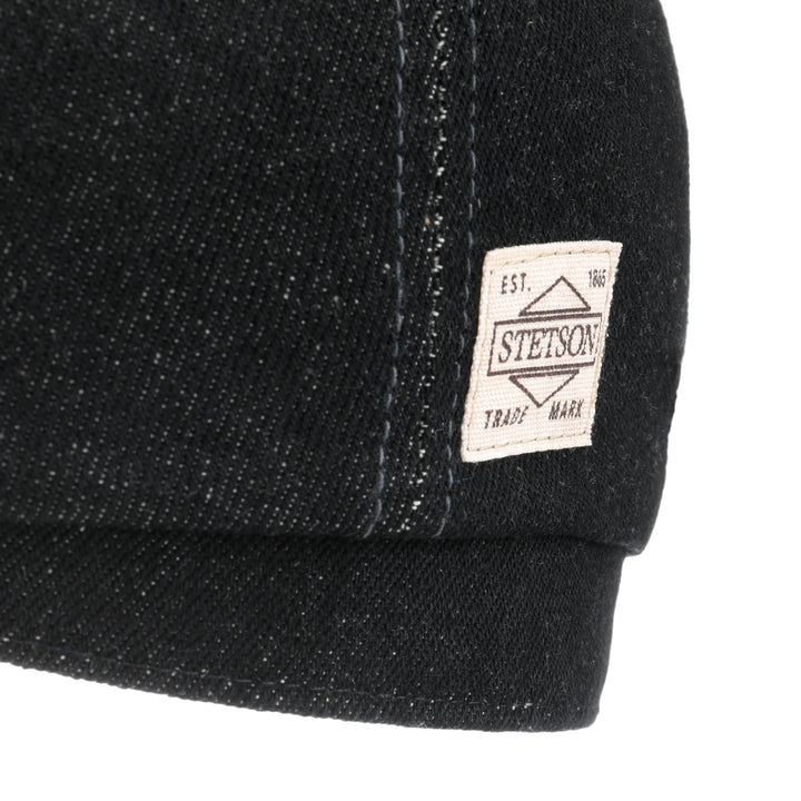 Stetson Robust Denim Hatteras Bakerboy Cap Black