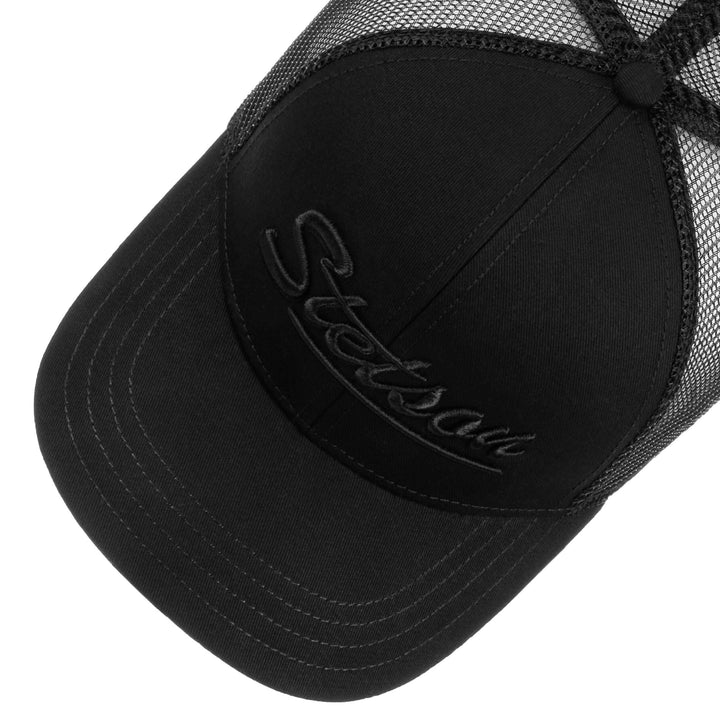 Monochrome Stetson Trucker Baseball Cap in Black