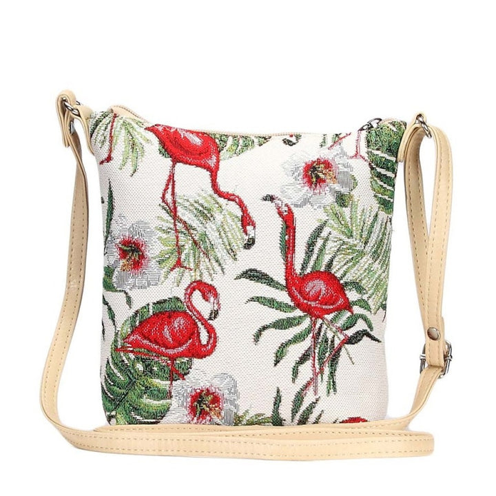 Flamingo Signare Tapestry Style Crossbody Handbag Sling