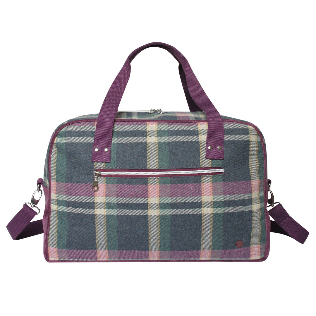 Tweed Check Weekend Travel Bag