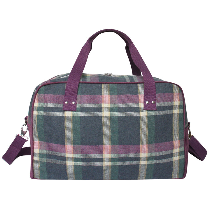 Tweed Check Weekend Travel Bag