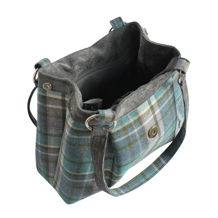 Ava Teal Tweed Handbag by Earth Squared