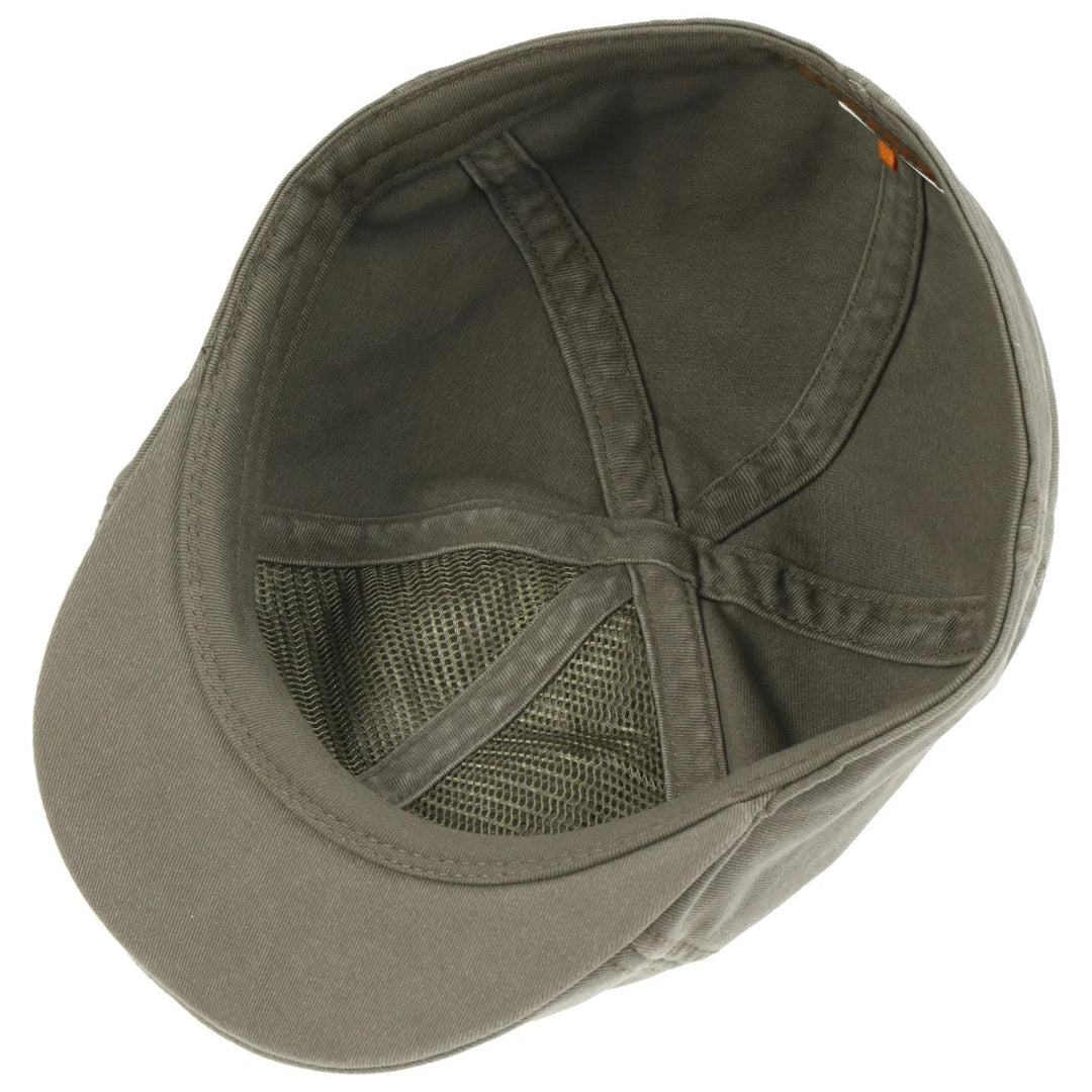Stetson Texas Sun Protection Flat Cap in Olive