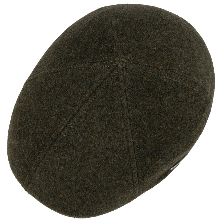 Stetson Texas Cashmere Wool Flat Cap in Olive