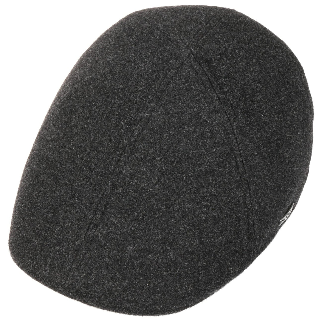 Stetson Texas Cashmere Wool Flat Cap in Anthracite