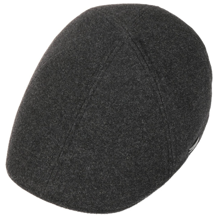 Stetson Texas Cashmere Wool Flat Cap in Anthracite