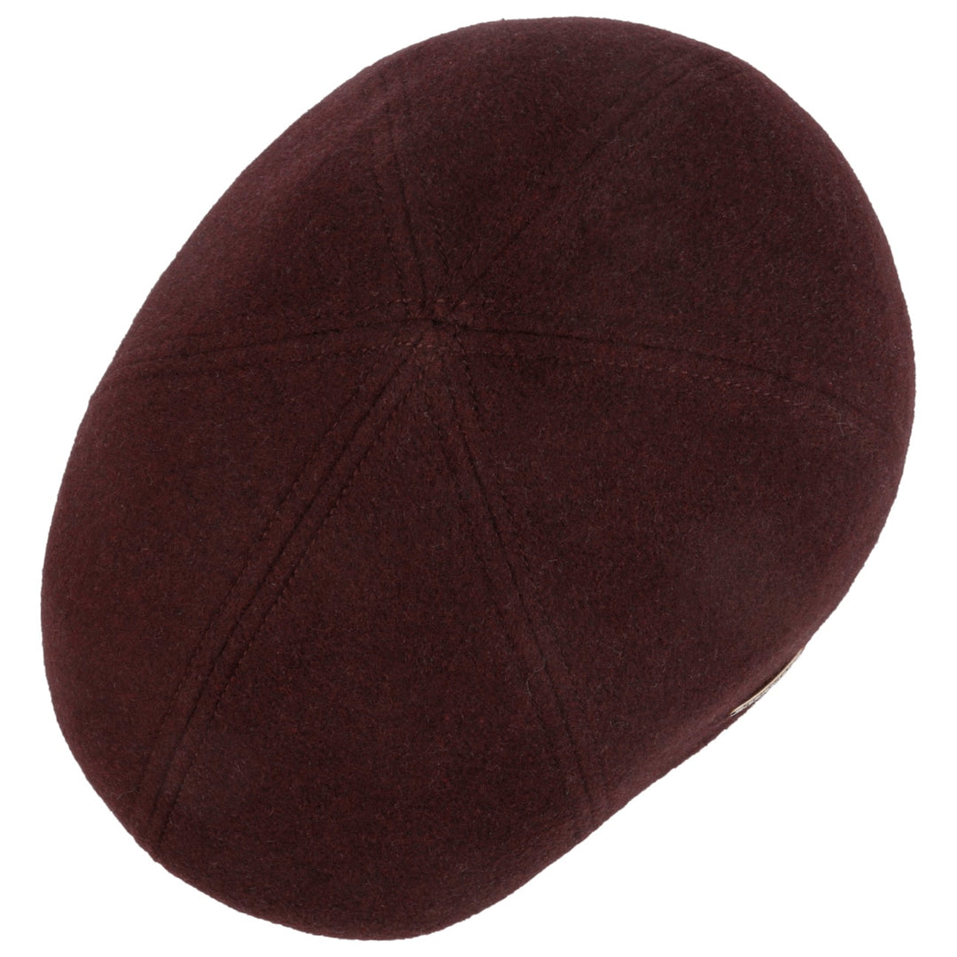 Stetson Texas Cashmere Wool Flat Cap in Bordeaux