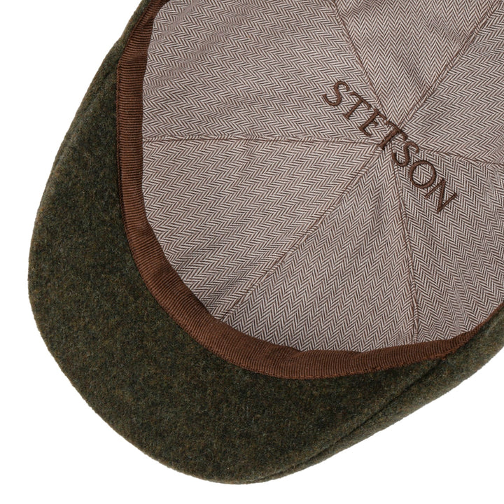 Stetson Texas Cashmere Wool Flat Cap in Olive