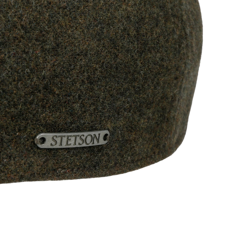 Stetson Texas Cashmere Wool Flat Cap in Olive