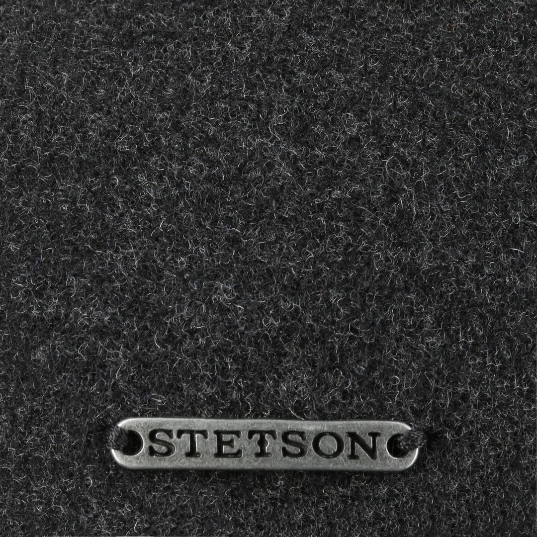 Stetson Texas Cashmere Wool Flat Cap in Anthracite