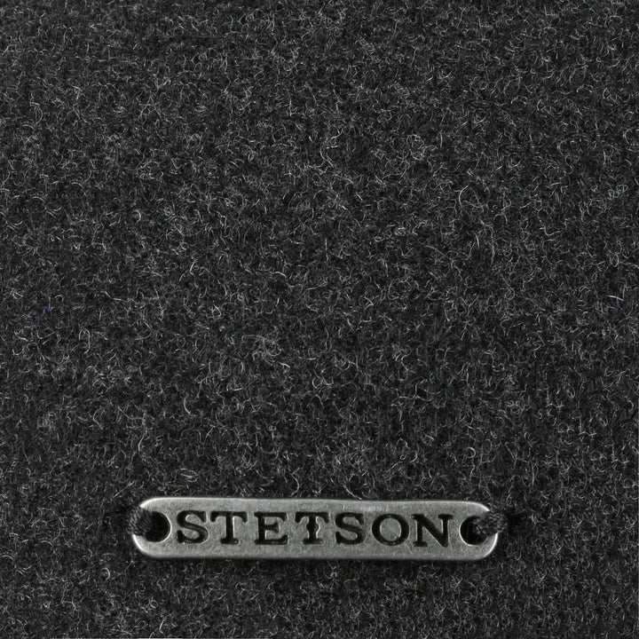 Stetson Texas Cashmere Wool Flat Cap in Anthracite