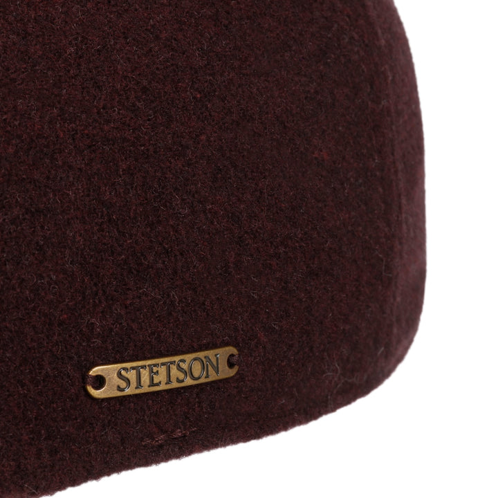 Stetson Texas Cashmere Wool Flat Cap in Bordeaux